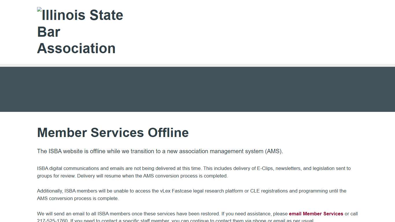 Site under maintenance Illinois State Bar Association